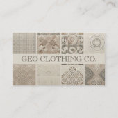 Geometrisches, modernes, elegantes Oatmeller-Clay Visitenkarte (Vorderseite)