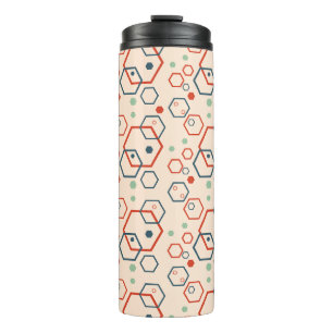 Geometrisches modernes farbiges hexagonales Muster Thermosbecher