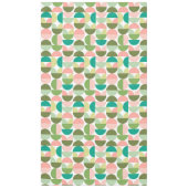 Geometrisches, modernes Grün- und Pfirsichtablett Tischdecke (Vorderseite)