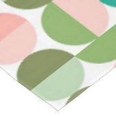 Geometrisches, modernes Grün- und Pfirsichtablett Tischdecke (Schrägansicht)