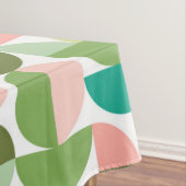Geometrisches, modernes Grün- und Pfirsichtablett Tischdecke (Beispiel)