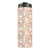 Geometrisches, modernes hexagonales Muster Thermosbecher (Vorderseite)