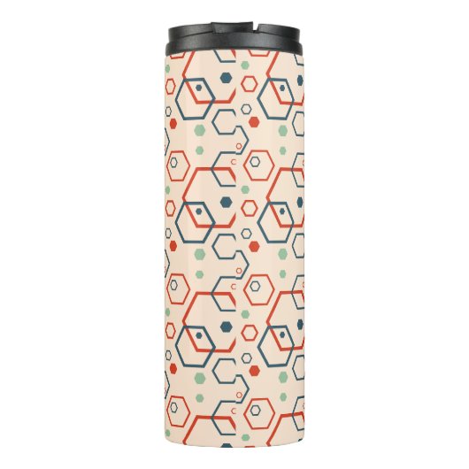 Geometrisches, modernes hexagonales Muster Thermosbecher (Rückseite)