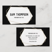 Geometrisches modernes Minimalistisches Beruflich  Visitenkarte (Vorne/Hinten)