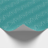 Geometrisches modernes Muster Aquamarin Geschenkpapier (Ecke)