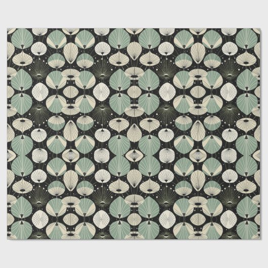 Geometrisches, modernes Muster des Atomzeitalters Geschenkpapier (Flach)