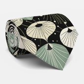 Geometrisches, modernes Muster des Atomzeitalters Krawatte (Gerollt)