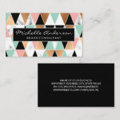 Geometrisches modernes Muster | Marmorfarben Visitenkarte (Vorne/Hinten)