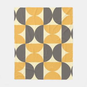 Geometrisches, modernes Muster Mitte des Jahrhunde Fleecedecke