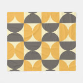 Geometrisches, modernes Muster Mitte des Jahrhunde Fleecedecke (Vorderseite (Horizontal))