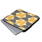 Geometrisches, modernes Muster Mitte des Jahrhunde Laptopschutzhülle (Vorne Knopf)