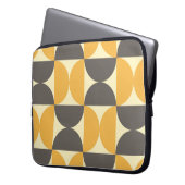Geometrisches, modernes Muster Mitte des Jahrhunde Laptopschutzhülle (Vorderseite Links)