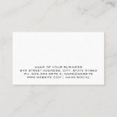 Geometrisches, modernes Muster Visitenkarte (Rückseite)