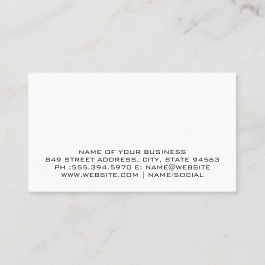 Geometrisches, modernes Muster Visitenkarte (Rückseite)