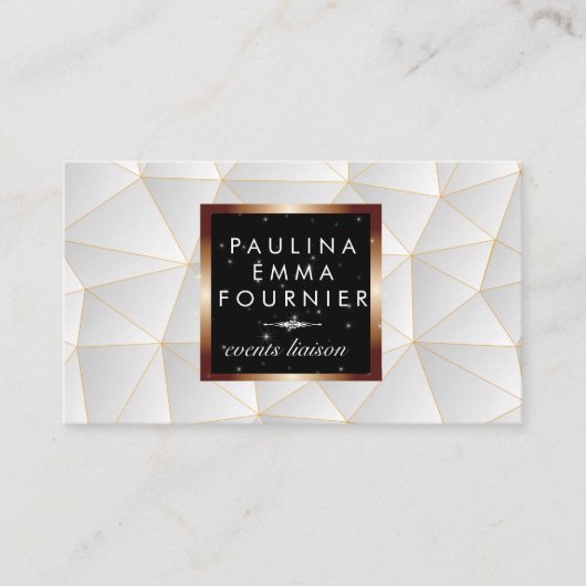 Geometrisches, modernes Muster Visitenkarte (Vorderseite)