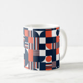 Geometrisches, modernes nahtloses Muster Kaffeetasse (VorderseiteRechts)