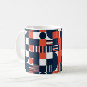 Geometrisches, modernes nahtloses Muster Kaffeetasse (Vorderseite Links)