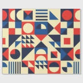 Geometrisches, modernes nahtloses Muster Mitte des Geschenkpapier (Flach)