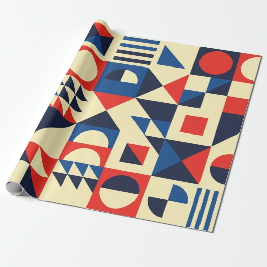 Geometrisches, modernes nahtloses Muster Mitte des Geschenkpapier (Ungerollt)