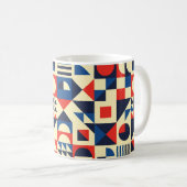 Geometrisches, modernes nahtloses Muster Mitte des Kaffeetasse (VorderseiteRechts)