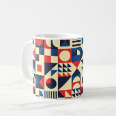 Geometrisches, modernes nahtloses Muster Mitte des Kaffeetasse (Vorderseite Links)