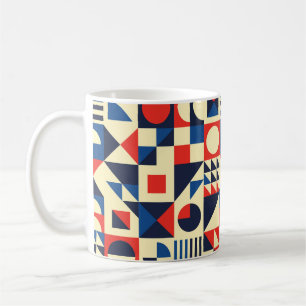 Geometrisches, modernes nahtloses Muster Mitte des Kaffeetasse