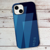 Geometrisches modernes Personalisiert Blau Case-Mate iPhone Hülle