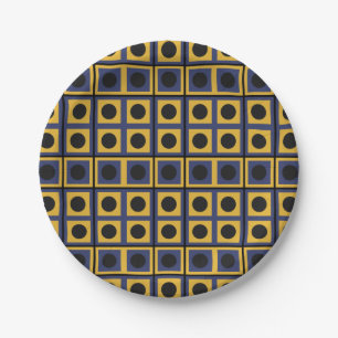 Geometrisches, modernes Quadrat Pappteller