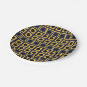 Geometrisches, modernes Quadrat Pappteller (Schrägansicht)