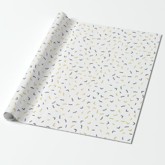 Geometrisches modernes Schwarzes Memphis und Geschenkpapier