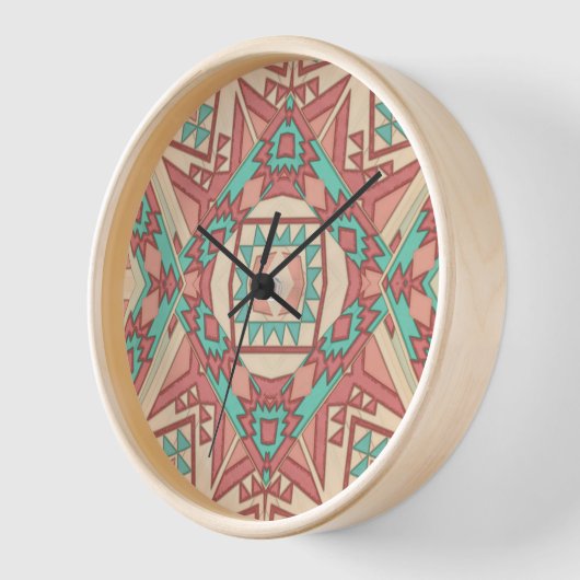 Geometrisches modernes Südwestmuster Uhr (Winkel)