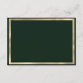 Geometrisches, modernes Waldgrün - Details Begleitkarte (Rückseite)