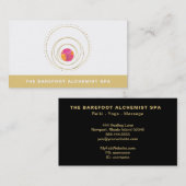 *~* geometrisches MondBoho Goldheilige Geometrie Visitenkarte (Vorne/Hinten)