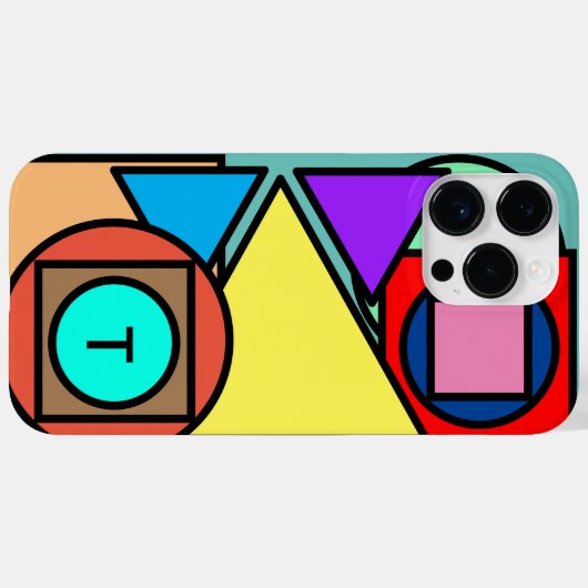 Geometrisches Monogramm Case-Mate iPhone Hülle (Rückseite (Horizontal))