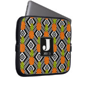 Geometrisches Monogramm der Ananas-| Laptopschutzhülle (Vorne Rechts)