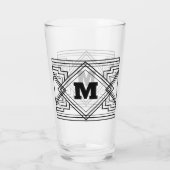 Geometrisches Monogramm Glas (Rückseite)