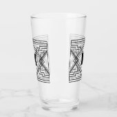 Geometrisches Monogramm Glas (Links)