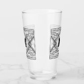 Geometrisches Monogramm Glas (Rechts)