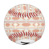 Geometrisches Monogramm-Muster im aztec-Stil 3 Baseball (Rückseite)