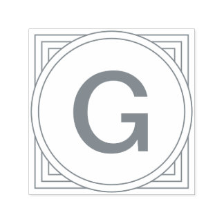 Geometrisches Monogramm Permastempel