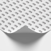 Geometrisches Monogramm, schwarz und weiß Geschenkpapier (Ecke)