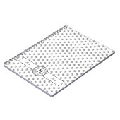 Geometrisches Monogramm, schwarz und weiß Notizblock (Linke Seite)