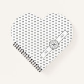 Geometrisches Monogramm, schwarz und weiß Notizblock (Vorderseite)