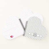 Geometrisches Monogramm, schwarz und weiß Notizblock (Innenseite)