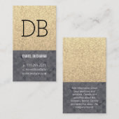 Geometrisches Monogramm Visitenkarte (Vorne/Hinten)