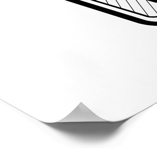 Geometrisches Monolith, Abstrakt Schwarz und Weiß Poster (Ecke)