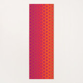 Geometrisches Morphed Yoga Mat in Orange & Red Yogamatte (Rückseite)
