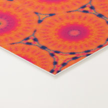 Geometrisches Morphed Yoga Mat in Orange & Red