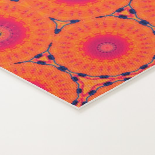 Geometrisches Morphed Yoga Mat in Orange & Red Yogamatte (Detail)