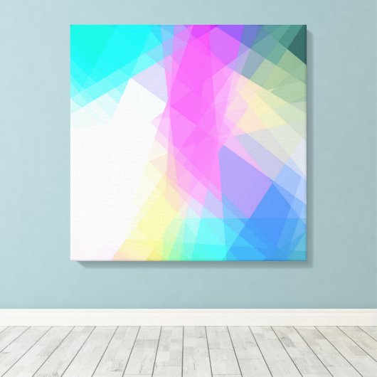 Geometrisches Mosaik Abstrakt Leinwanddruck (Insitu (Holzboden))